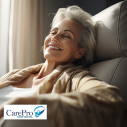 Older Woman Napping in Chair with Laptop